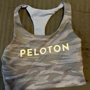 Peloton Blue and Black Sports Bra